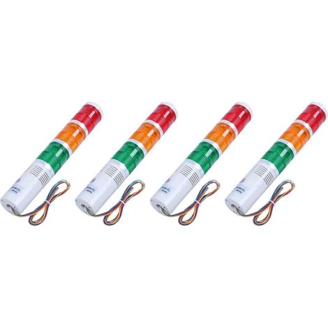 4 lampes LED AC/DC 24V rouge, vert et jaune pour signalisation industrielle (1/5)