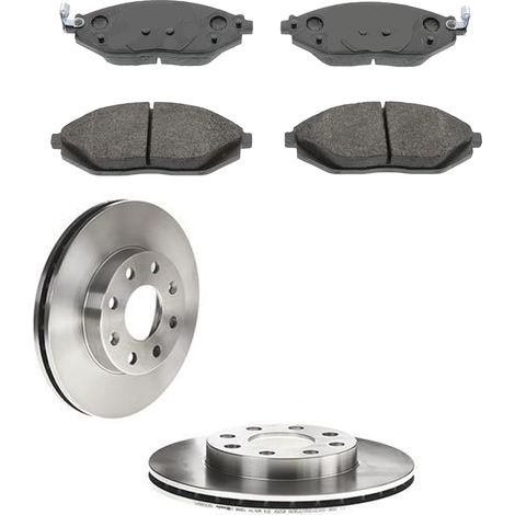 KIT FRENI ANTERIORI compatibile con CHEVROLET SPARK - DISCHI + PASTIGLIE OEM: FDB4669 / DDF1279 /SOSTITUZIONE DIRETTA/BASSA POLVERE/SILENZIOSO