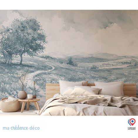 Papier peint : Bouc et montagnes, Alpes - Intissé - L.300 x H.280 cm - Marron clair (1/3)