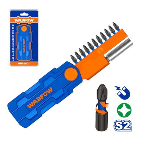 Juego 12 piezas bits PH2 25mm WADFOW (1/3)