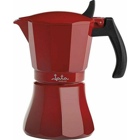 JATA HCAF2006 Cafetière Italienne Rouge 6 Tasses Aluminium (1/3)