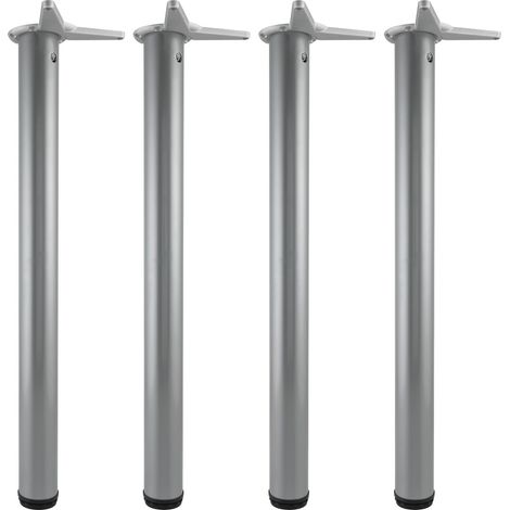 Tischbeine 4er Set verstellbar, Tischfüße Länge 710mm, Möbelfüße +30 mm, stabil, Stahl - 4 Stück (1/3)