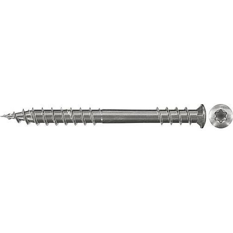 200 vis inox A2 TX Ø5,5 x 70 mm filetage partiel pour terrasse en bois - Fischer