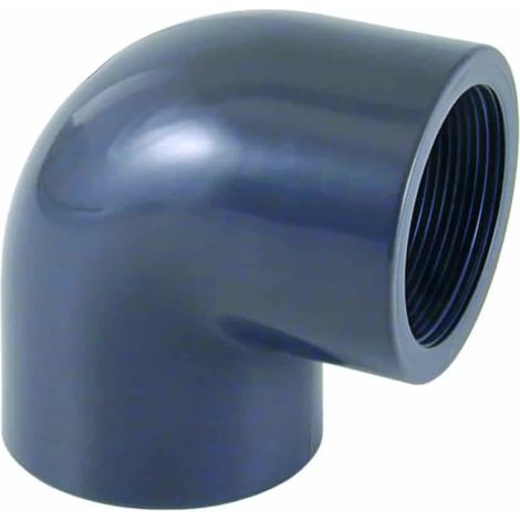 Coude PVC-U 90° Femelle 25 mm x 3/4" PN10 (1/3)