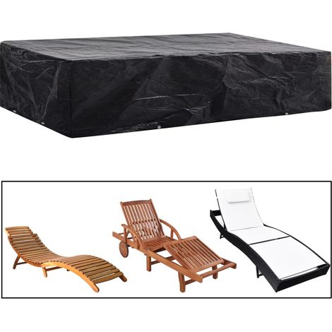 Housse de chaise de jardin 8 œillets 218 x 77 x 55 cm vidaXL