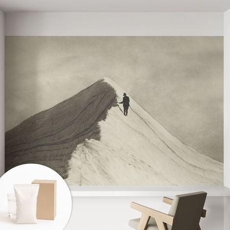 Tapete Vliestapete mit Kleber- abwaschbar - Raumgestaltung  Schlafzimmer Wohnzimmer Tapete Einsamer Kletterer 152x104 cm (1/5)