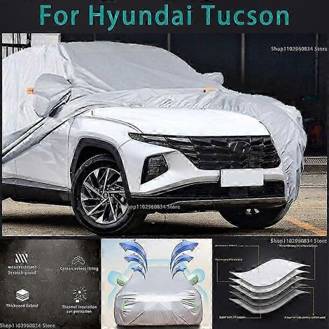 Wasserdichte Autoabdeckung für Hyundai Tucson 210T SUV – Schutz vor UV-Strahlung, Regen, Schnee, Staub und Sonne, kratzfest, vollständige Autoabdeckung (1/5)