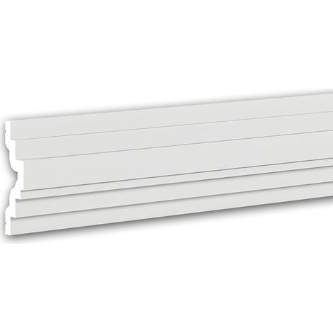 Wandleiste Profhome 651802 Friesleiste Stuckleiste Zierleiste Modernes Design weiß 2 m (1/5)