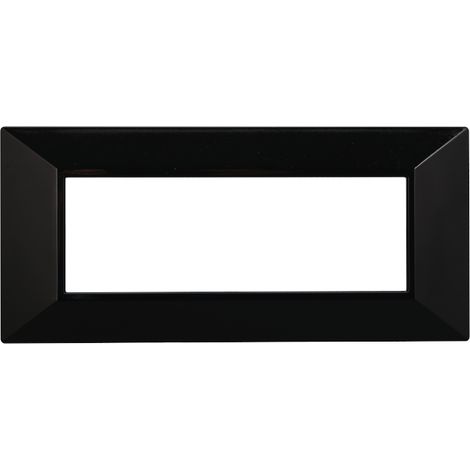 ETTROIT AN90602 Placca Piramide 6P Serie Moon 6 Colore Nero Compatibile Con Bticino Axolute (1/4)