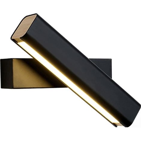 Applique Murale De Chevet Simple Nordique Rotative À 360 Degrés LED Noir - Avec Interrupteur Petit 22cm - Lumière Chaude (1/5)
