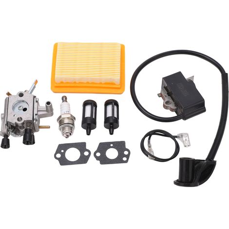 Rasenmäher-Vergaser-Reparatursatz, Luftfilter, Kraftstofffilter, Zündkerze, Zündspule, Dichtung für STIHL, Motorwartung, Ersatzteile. (1/5)