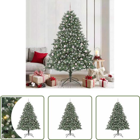 LED Lichterkette - Künstlicher Weihnachtsbaum mit 300 LEDs mit Ständer Grün 210 cm (1/5)