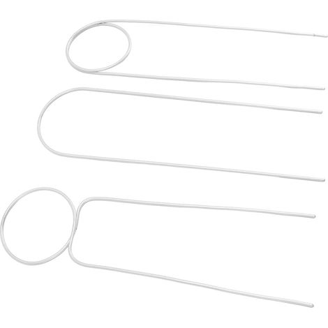 Lot de 3 treillis pour plantes grimpantes en fer forgé blanc de 40 cm de hauteur, idéal pour les plantes vertes d'intérieur et les compositions florales en pot. (1/5)