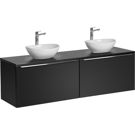 Mueble bajo lavabo doble 160 cm Éros Negro