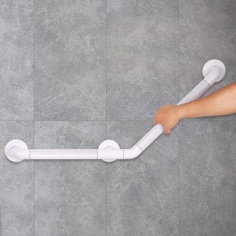 Barre d'appui WC, Poignée de Douche 45 x 45 cm, Poignée de Baignoire en Acier Inoxydable Antidérapante - Pour Salle de Bain, Douche, WC (1/5)