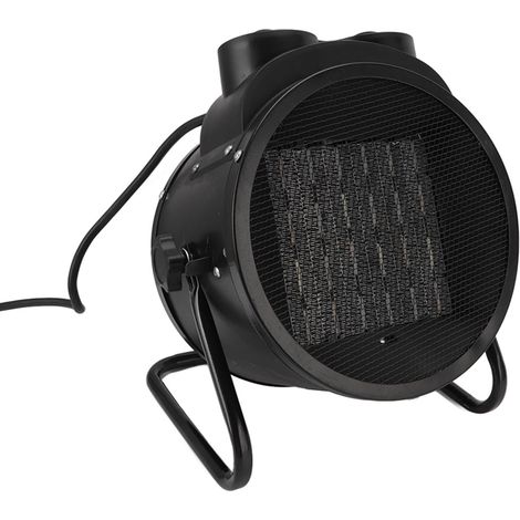 3000-W-Elektro-Lufterhitzer, tragbarer Raumheizer, Heizventilator für Gewächshaus und Hof, EU-Stecker 220 V, Schwarz (1/5)