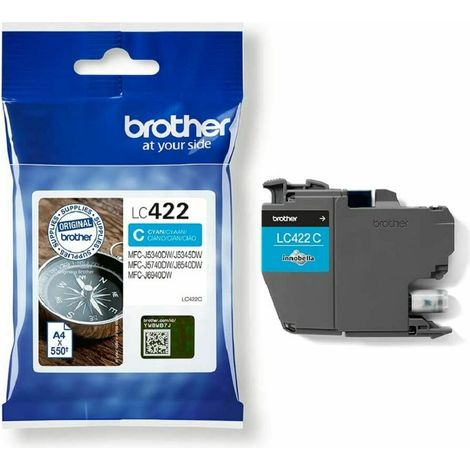 Cartucho de Tinta Original Brother LC-422BK Cian (1/3)