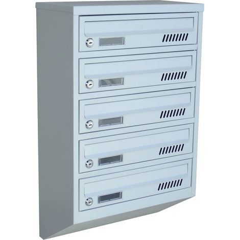 Boîtes aux lettres collectives en acier SLIM 5