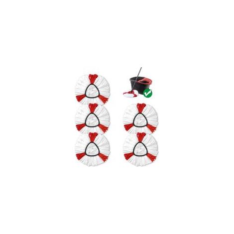Lot de 5 têtes de balai de rechange compatibles avec les serpillères triangulaires pivotantes, microfibre, lavables en machine et faciles à remplacer (1/5)