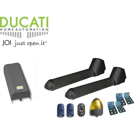 KIT SW3000 DUCATI HOME-AUTOMATION - AUTOMATISME DE PORTAIL - 2 VANTAUX DE 2M DE LONG CHACUN (PORTAIL TOTAL 4M) MAX 400KG