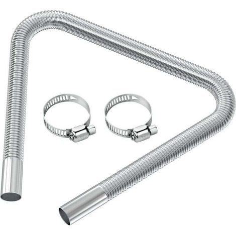 Tubo flessibile di sfiato per gas diesel, tubo di scarico del riscaldamento per auto, tubo di scarico del riscaldamento, diametro interno 2,5 cm/1 pollice, 120 cm/47,2 pollici (1/4)