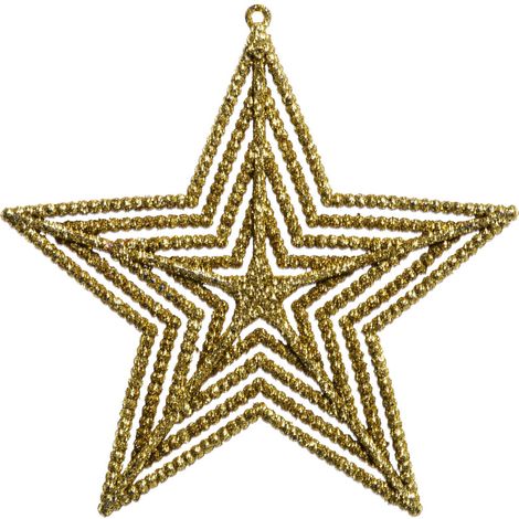 TrendLine Stern zum Hängen 2er-Set 12,5cm Weihnachtsstern Weihnachtsdeko Stern (1/3)