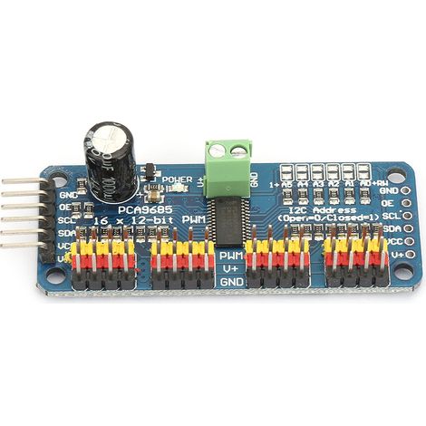 PCA9685 16 Channels 12Bit PWM Servo Shield Motor Driver I2C Module 401000Hz 5V (1/5)
