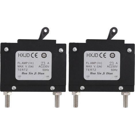 Disjoncteur de sécurité 23A pour générateurs d'essence professionnels, 2 pièces, avec interrupteur pour 230V (1/5)