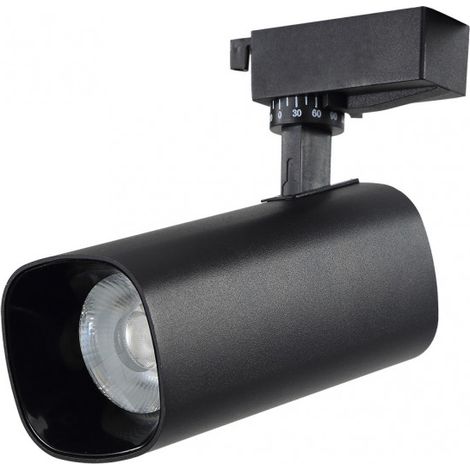 Faretto a binario 30w 6000k alfil nero 2700lm 36º orientabile 330º regx19x7,5 cm