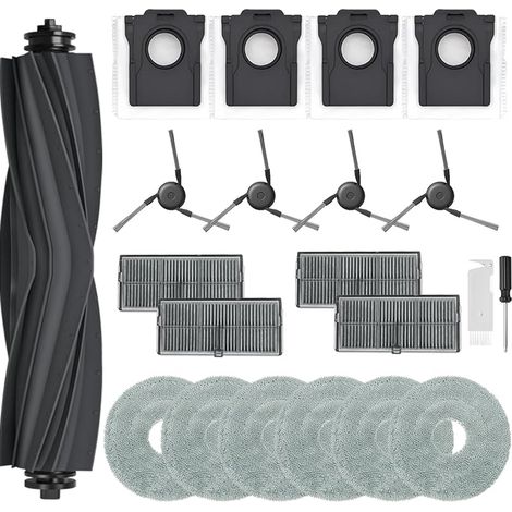 Accessori per Dreame L10s Ultra Gen 3/Mova P50 Pro Ultra/X40 Ultra/L40 Ultra/X40 Ultra Complete/X40 Master: 1 spazzola principale, 4 filtri, 4 spazzole laterali, 4 sacchetti, 6 panni per la pulizia. (1/5)