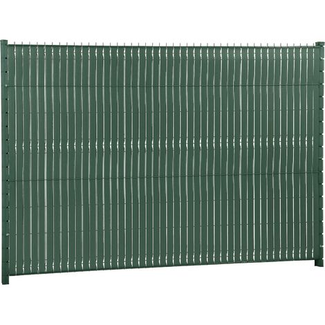 Lanière occultante Ecovizio à tresser 48 mm - 100% recyclée pour panneau grillagé soudé + 100 clips - Vert forêt - Jardiline