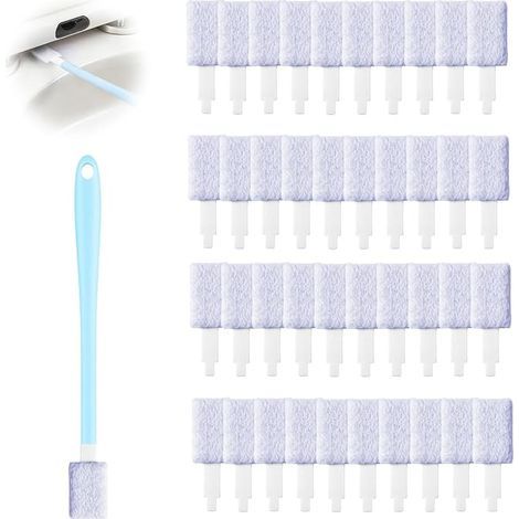 Toilet Brush, Mini Disposable Bathroom Cleaning Brush with Replacement Heads Disposable Toilet Brushes for Window Sill Keyboard, Car Air Conditioning (1/5)