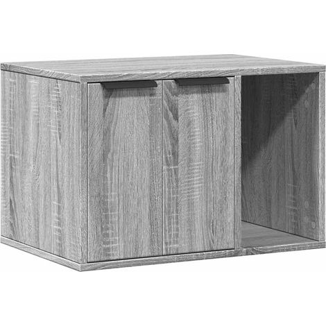 Maison Exclusive - Mueble arenero para gatos madera gris Sonoma 6