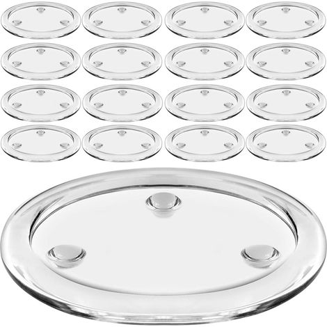 Lot de 15 bougeoirs ronds en verre transparent de 11,5 cm pour mariages, spas, fêtes, décoration d'intérieur et centres de table (1/4)