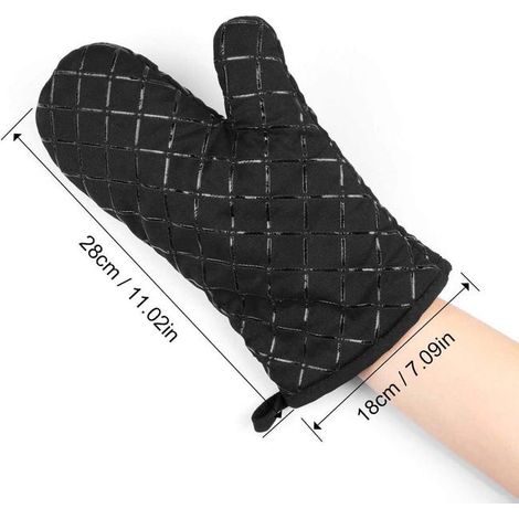 Guanti da forno, guanti da cucina in silicone antiscivolo e resistenti al calore, adatti per cuocere al forno e alla griglia, 1 paio (1/4)