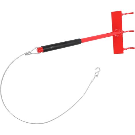 GARRYFIZH Professionnel Tendeur de grillage with 3 Steel Hooks 28 Inch Wire Rope Ergonomic Handle Usage intensif Installation Outil – Haute résistance, bricolage, atelier, construction, installation
