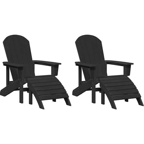 Maison Exclusive - Sedia da Giardino 2 pcs Nero 83 x 74 x 92 cm Polietilene