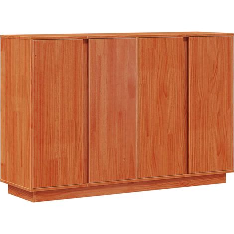 Sideboard Wax Brown 120 x 35 x 80 cm Solid Pine Wood vidaXL