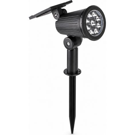 Spot LED Solaire Extérieur Étanche, Lumière Blanche Chaude 3 Modes, pour Jardin, Pelouse et Arbres (1/5)