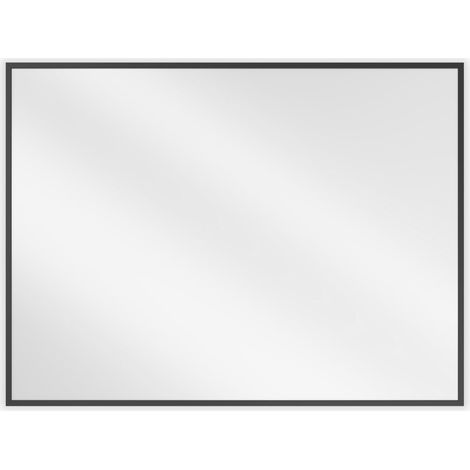 Mexen Loft espejo de baño rectangular 80 x 60 cm, marco negro - 9852-080-060-000-70 (1/5)
