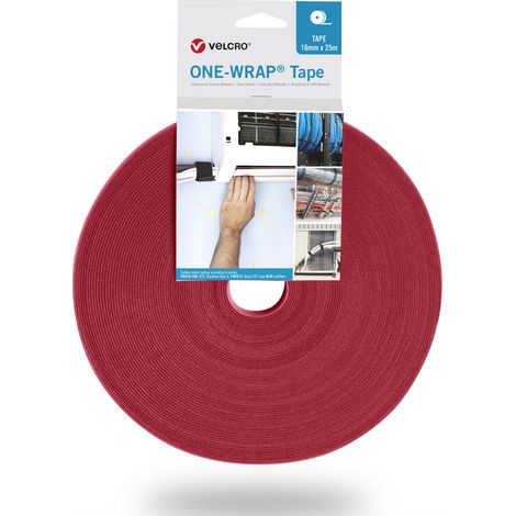 Velcro ONE-WRAP Klebeband rot 10 mm 25 Meter