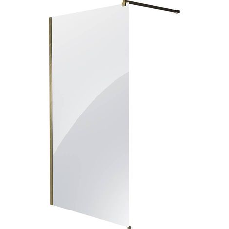 Hudson Reed Alice - Douche Italienne avec Receveur 140cm - Or Brossé