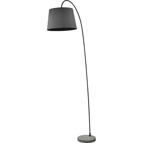Lámpara de pie negra minimalista con base de cemento h210 cm Romina Black