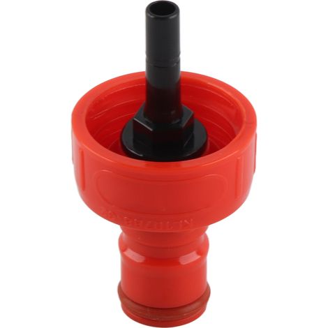 Bouchon de carbonatation G1/4 type ball lock, robuste et léger en ABS, pour remplissage de bouteilles PET de soda. (1/5)