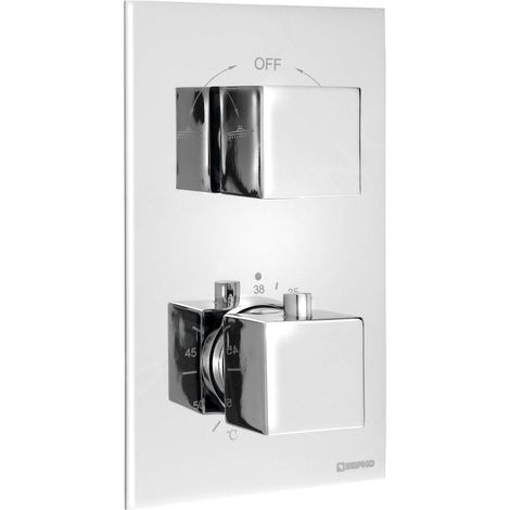 Sapho Latus - Mitigeur thermostatique de douche encastré, 2 sorties, chrome 1102-62 (1/3)