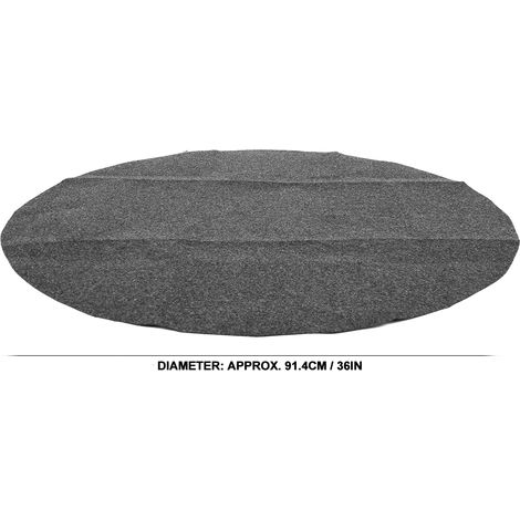 Tapis de barbecue rond Gary de 91 cm (36 pouces), résistant à l'huile, pour protéger le sol lors de vos barbecues à domicile ou pour vos fêtes. (1/5)