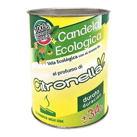 CANDELE ALLA CITRONELLA 'ECO' Ø cm 6x8h