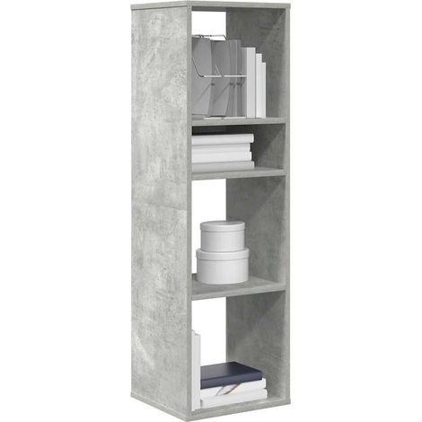 Bücherregal Betongrau 34x31x112 cm Holzwerkstoff