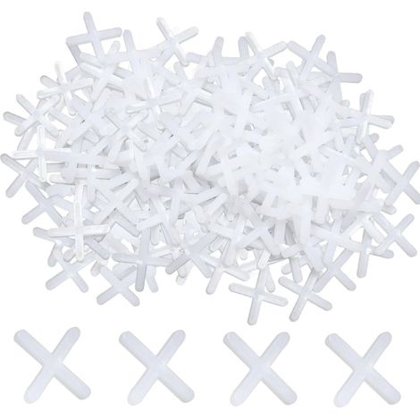 500 pièces entretoises pour carrelage, entretoises pour carrelage de 4 mm, carrelage décoratif, entretoises croisées en Plastique pour carrelage Mural, entretoises Blanches pour carrelage (1/5)