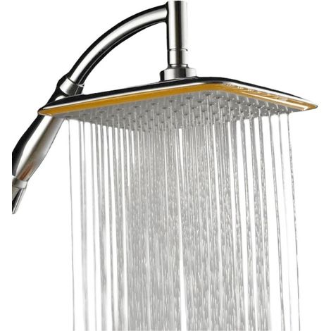 Pommeau de Douche Pluie Carré Haute Pression 30cm (11.8") - Réglable Universel pour Salle de Bain (1/5)
